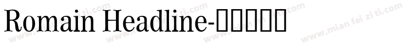 Romain Headline字体转换